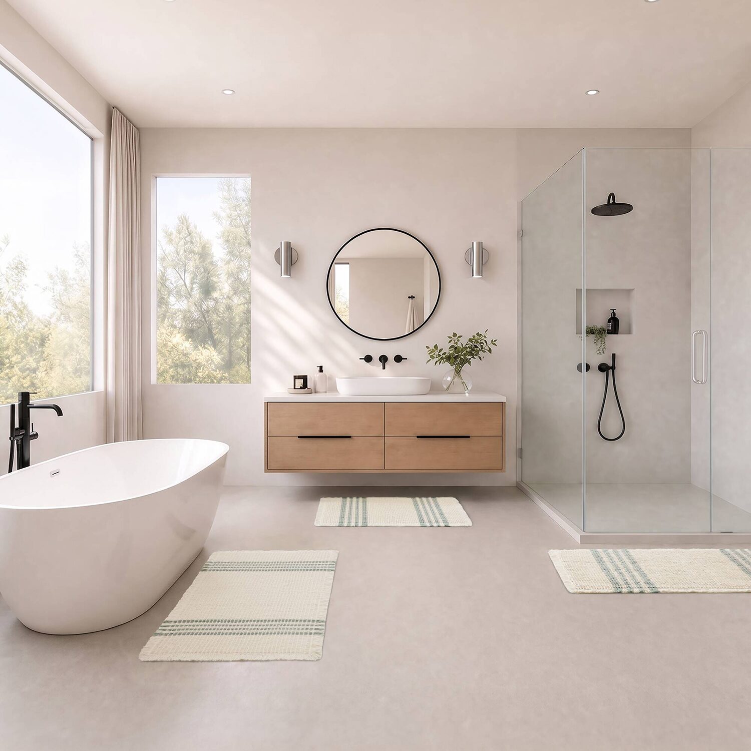 Madison Park Millstreet Waffle Weave Bath Rug