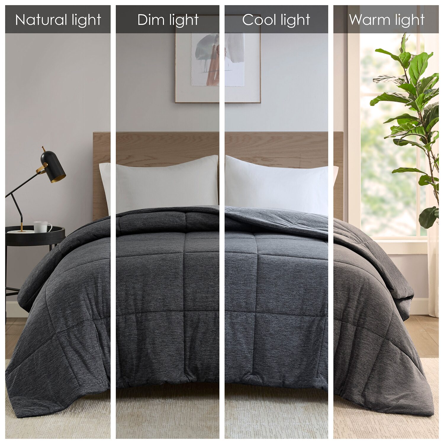 Intelligent Design Comfort Cool Jersey Knit Oversized Down Alternative Comforter