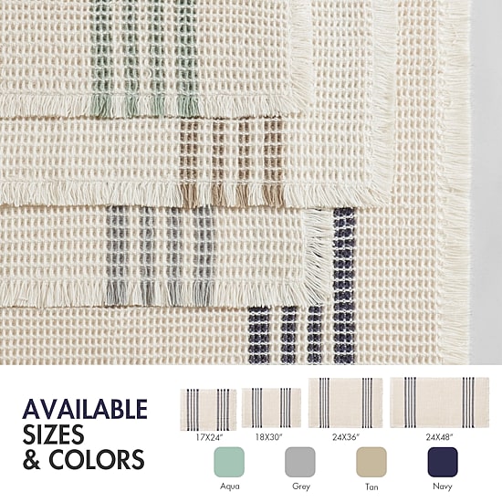 Madison Park Millstreet Waffle Weave Bath Rug