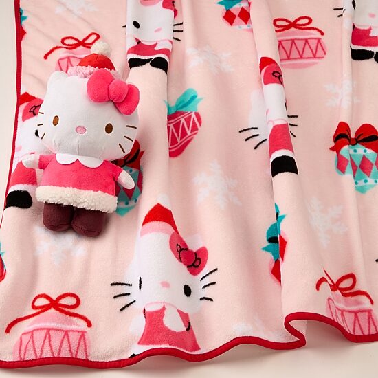 Merry Bows Hello Kitty Washable Lightweight Throw