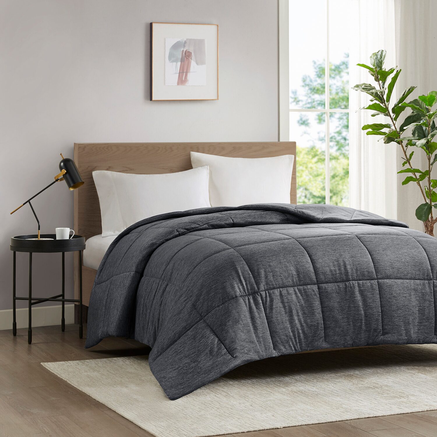 Intelligent Design Comfort Cool Jersey Knit Oversized Down Alternative Comforter