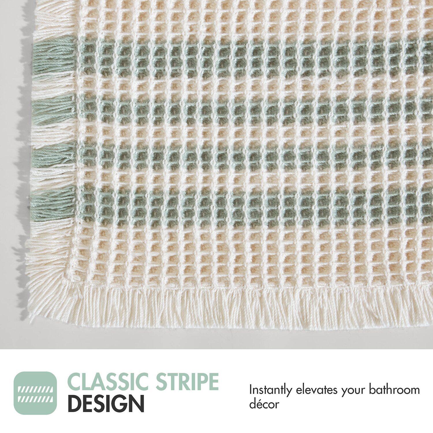 Madison Park Millstreet Waffle Weave Bath Rug