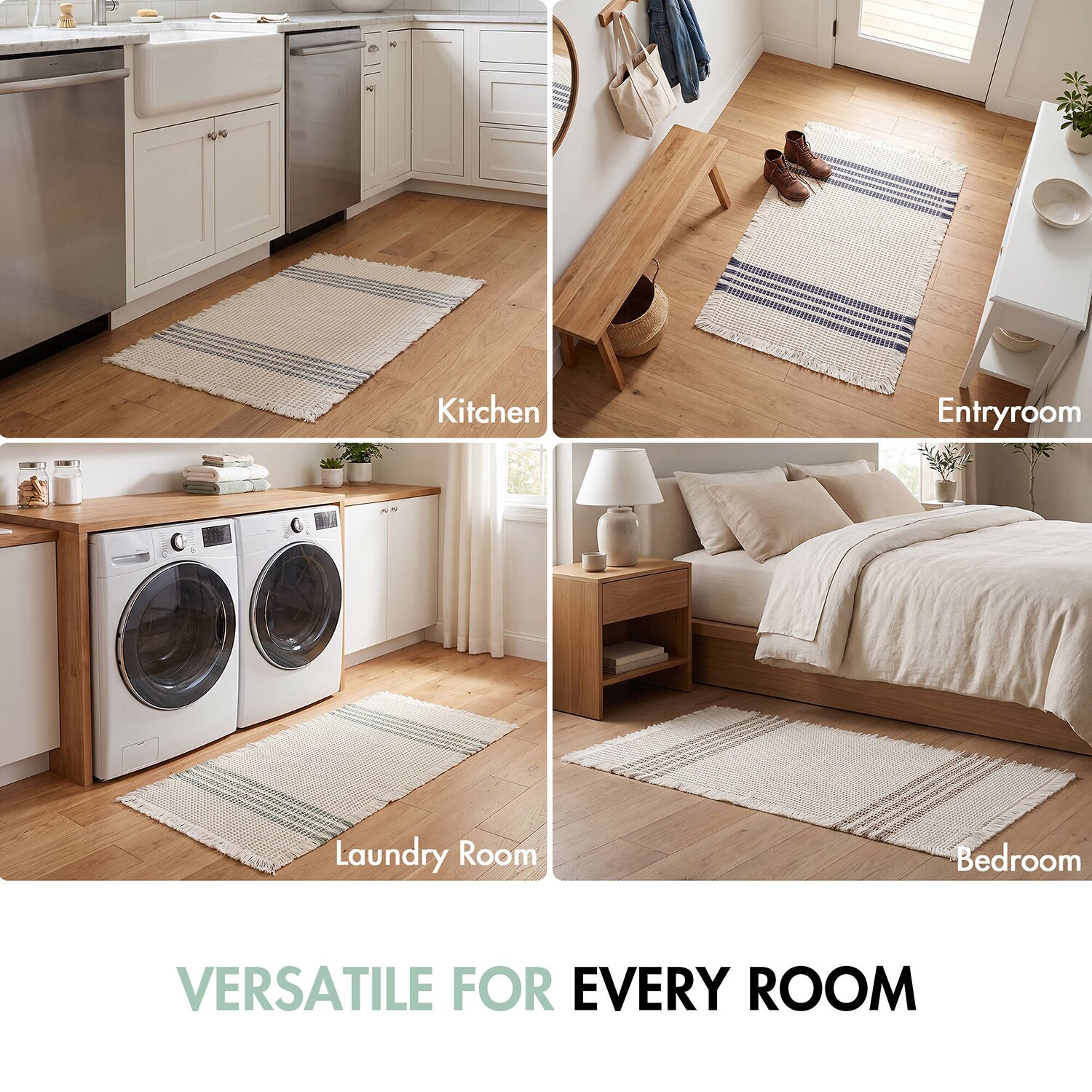 Madison Park Millstreet Waffle Weave Bath Rug