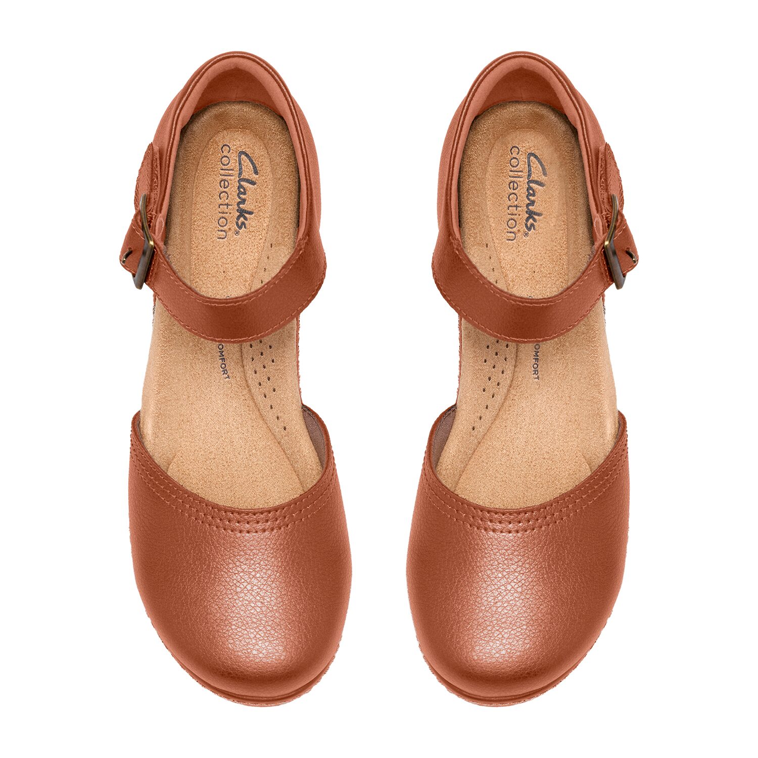 Clarks Paizlee Leah Womens Round Closed Toe Wedge Heel Pumps