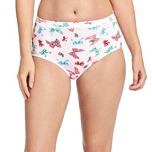 Jockey Cotton Stretch Brief 1556, Created for Macy's - Christmas Bows