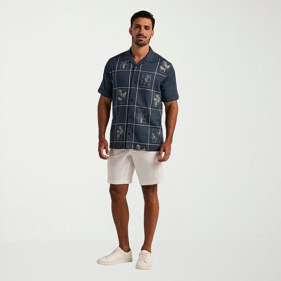Cubavera Mens Short Sleeve Regular Fit Button-Down Shirt