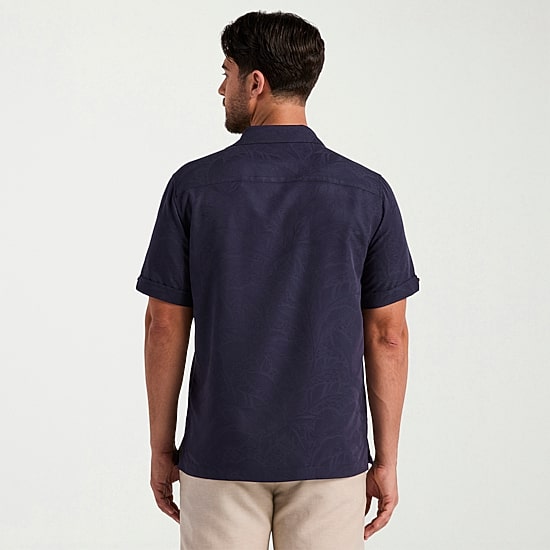 Cubavera Mens Short Sleeve Regular Fit Button-Down Shirt