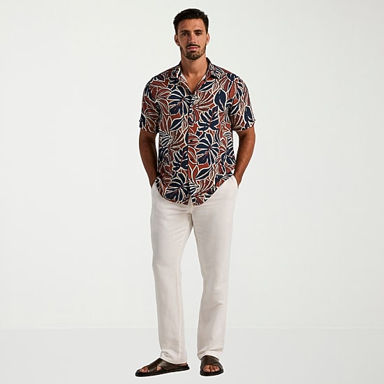 Cubavera Mens Short Sleeve Regular Fit Button-Down Shirt, Color ...