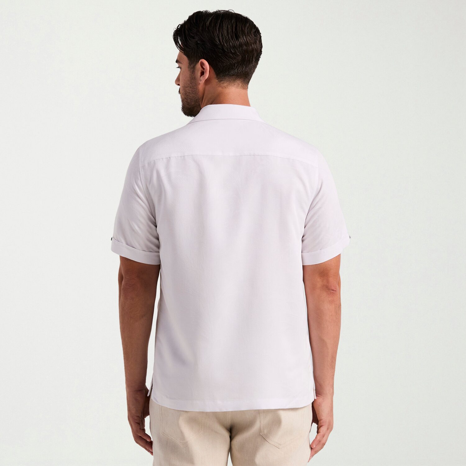 Cubavera Mens Short Sleeve Regular Fit Button-Down Shirt