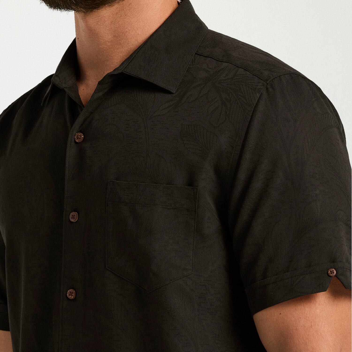 Cubavera Mens Short Sleeve Regular Fit Button-Down Shirt