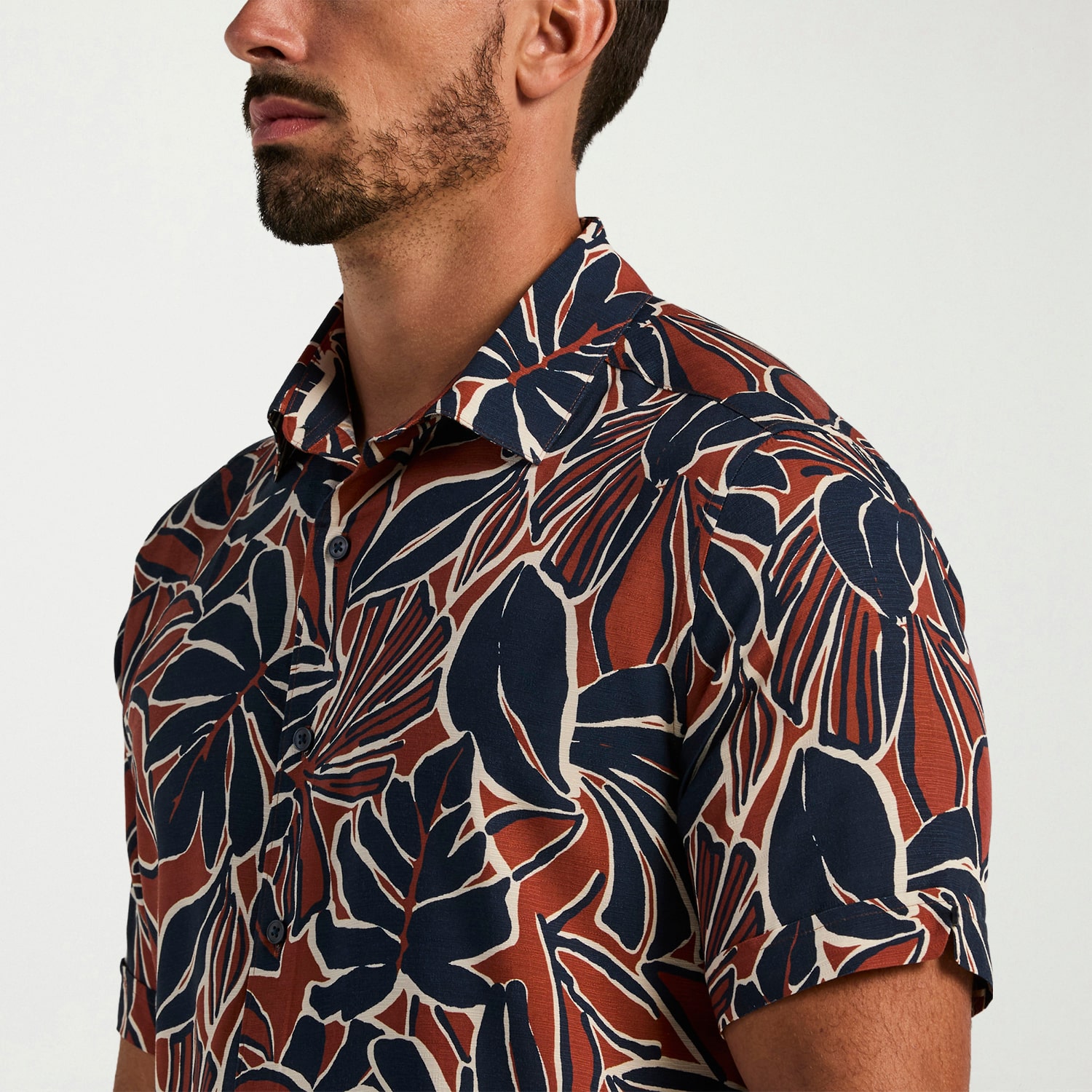 Cubavera Mens Short Sleeve Regular Fit Button-Down Shirt