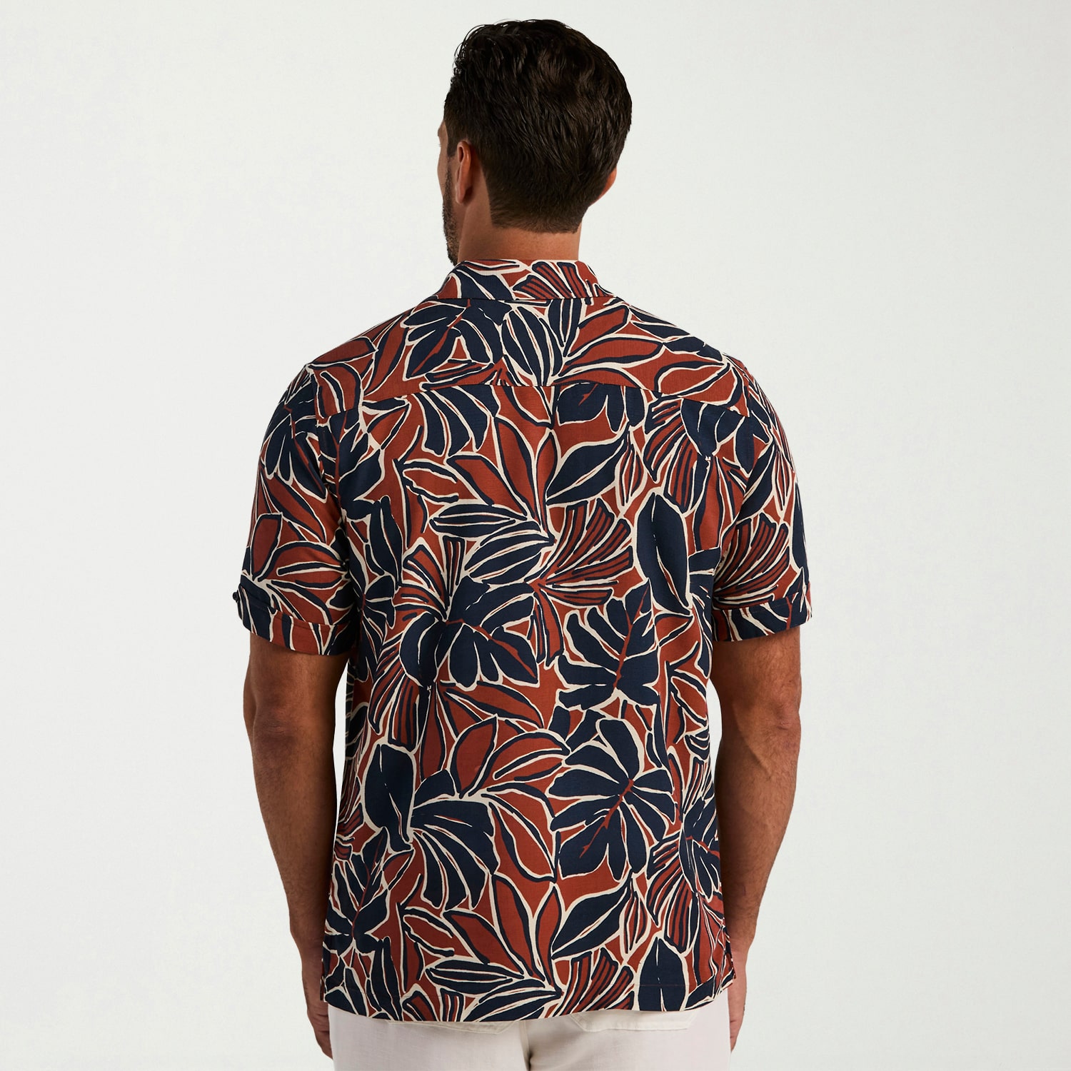 Cubavera Mens Short Sleeve Regular Fit Button-Down Shirt