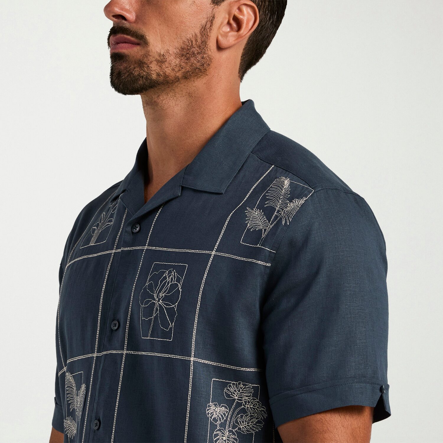 Cubavera Mens Short Sleeve Regular Fit Button-Down Shirt