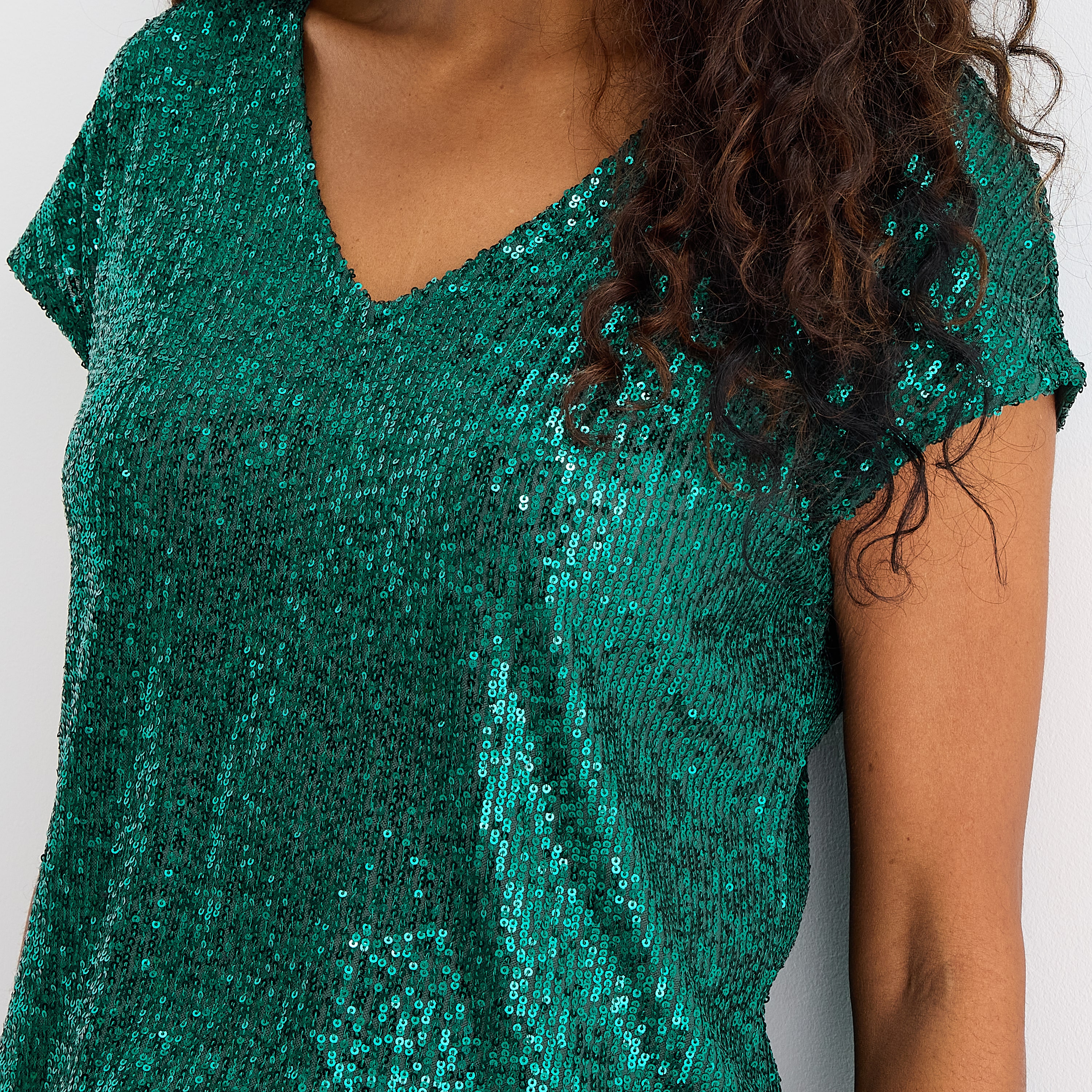 MSK Womens V Neck Short Sleeve Blouse