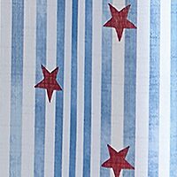 CURTIANWORKS Stars & Stripe 3-pc. Rod Pocket Kitchen Curtains & Drapes Window Set