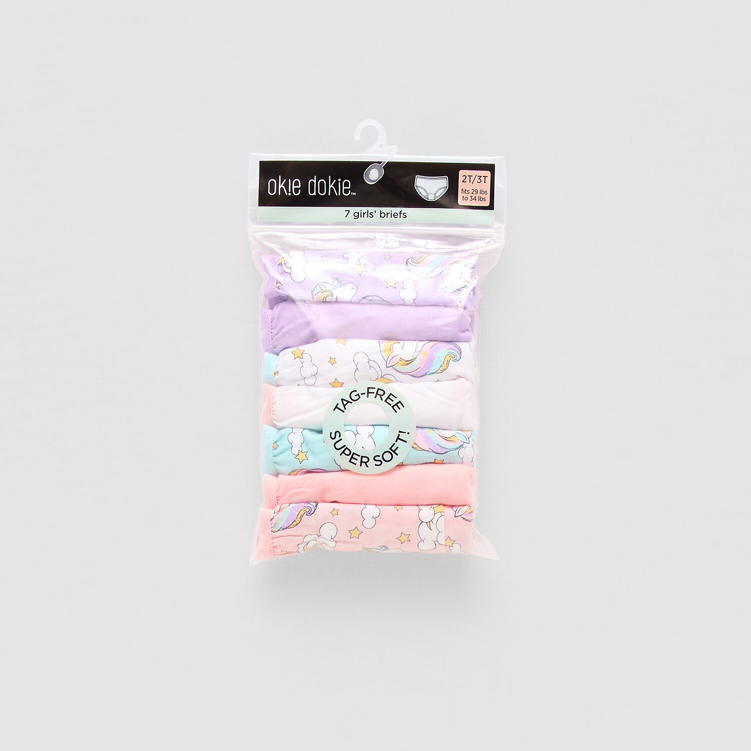 Okie Dokie Toddler 7 Pack Girls Brief Panty 351210