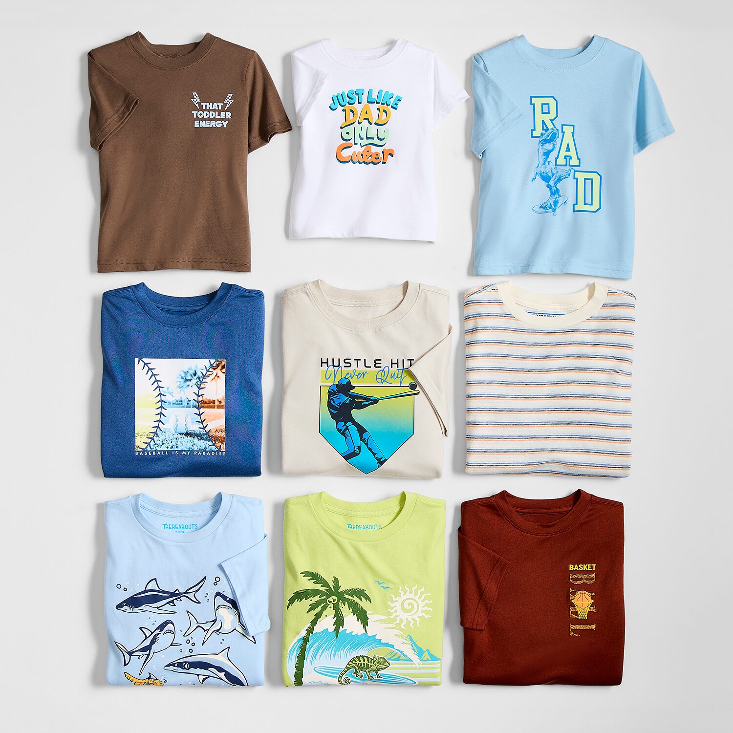 Thereabouts Little & Big Kid Boys Crew Neck Short Sleeve Regular Fit Graphic T-Shirt
