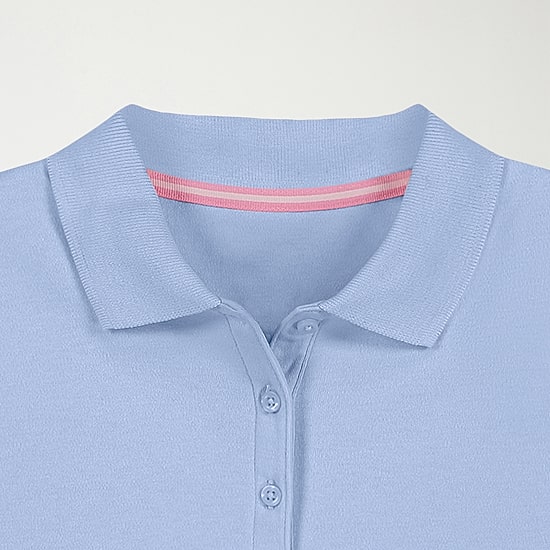IZOD Little & Big Kid Girls Long Sleeve Regular Fit Stretch Fabric Polo Shirt
