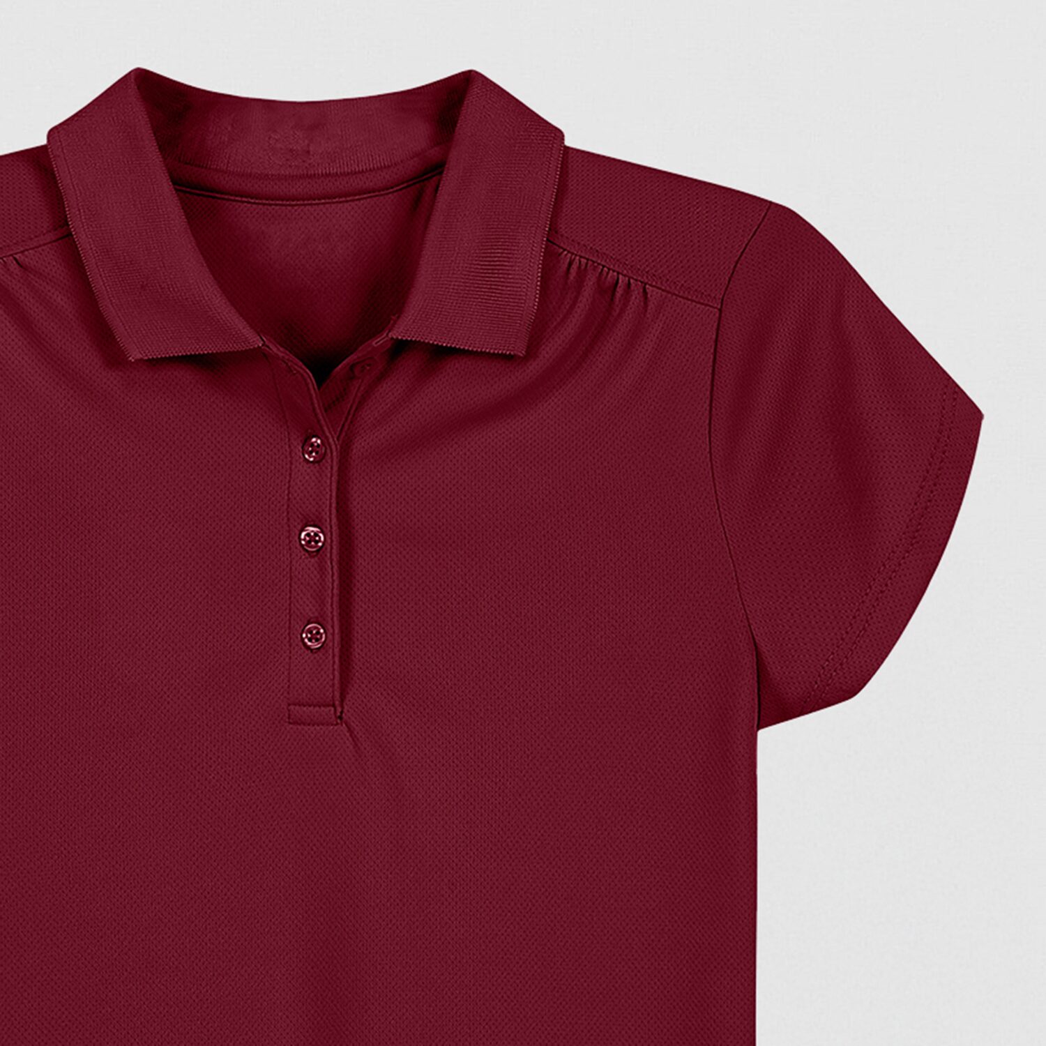 IZOD Performance Mesh Little & Big Kid Girls Short Sleeve Regular Fit Wrinkle Resistant Moisture Wicking Polo Shirt