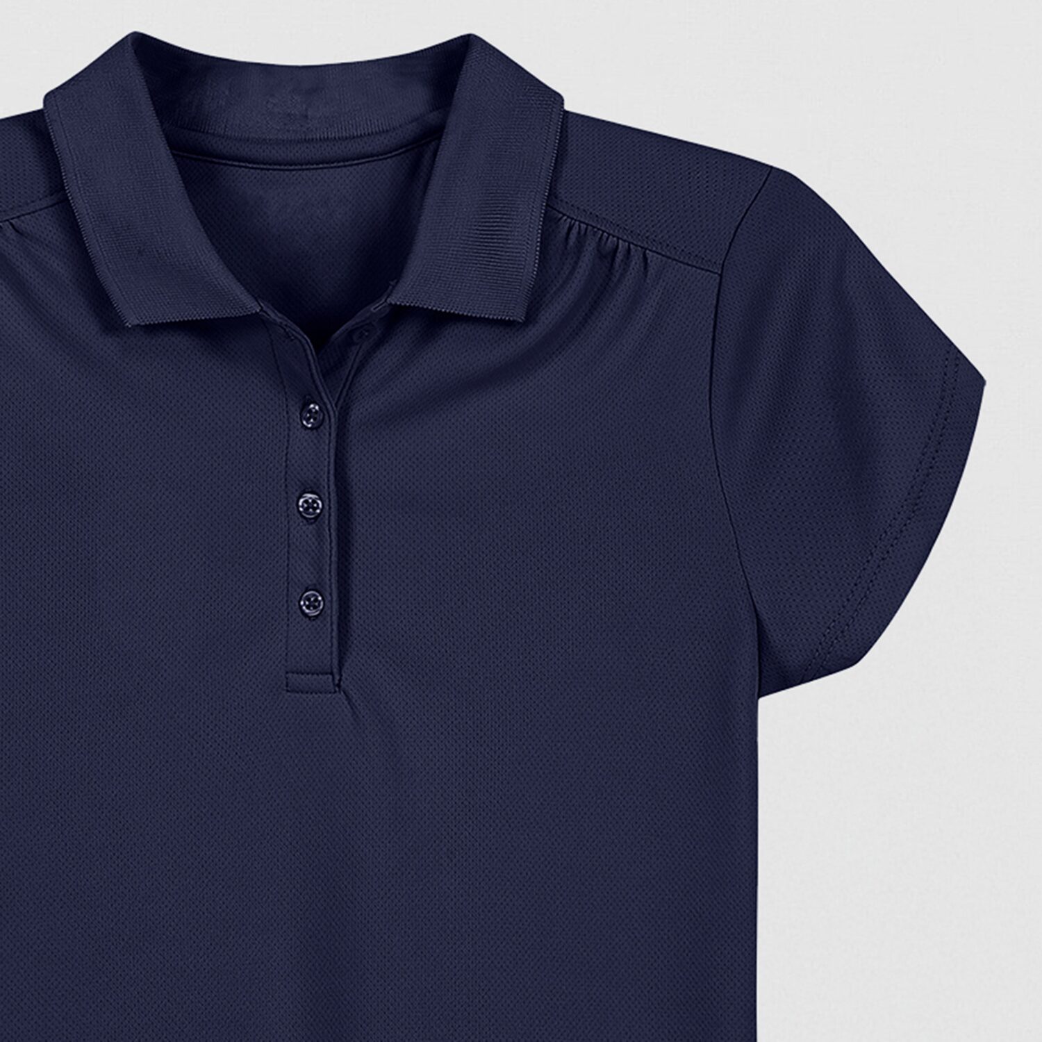 IZOD Performance Mesh Little & Big Kid Girls Short Sleeve Regular Fit Wrinkle Resistant Moisture Wicking Polo Shirt