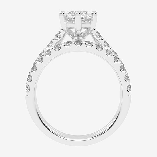 Signature By Modern Bride (G-H / Vs2-Si1) Womens 3 CT. T.W. Lab Grown White Diamond 14K Gold Marquise Side Stone Bridal Set