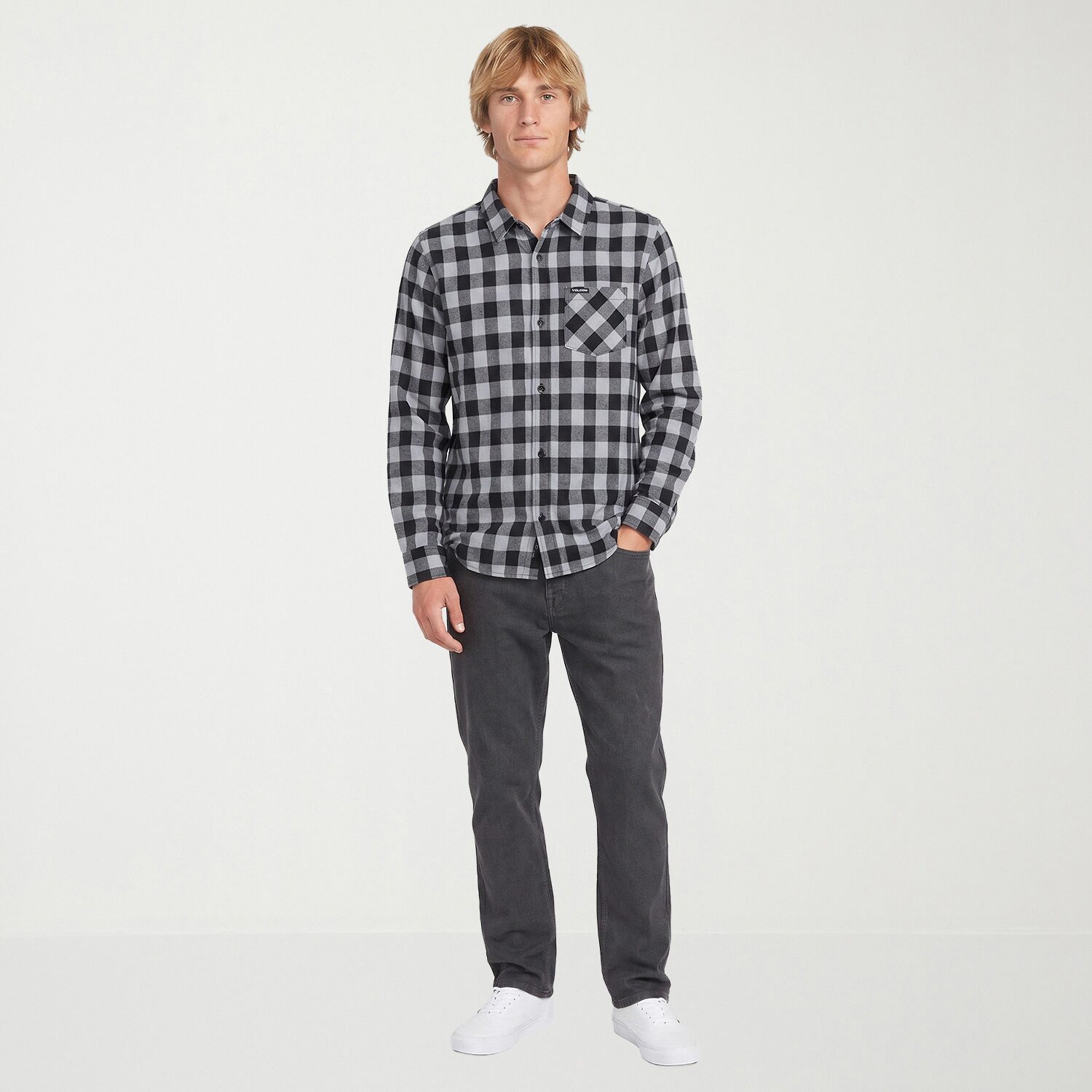 VOLCOM Mens Long Sleeve Regular Fit Flannel Shirt