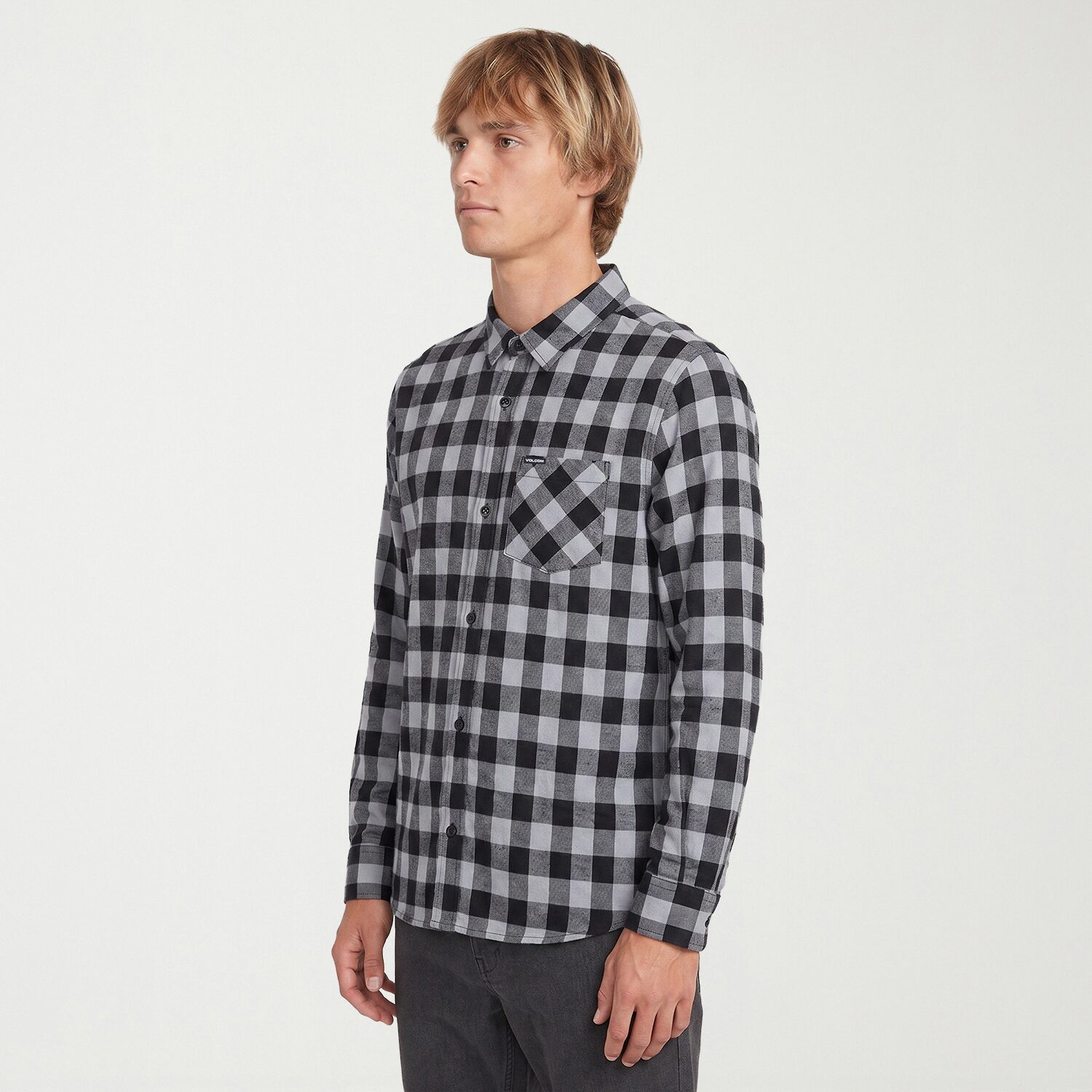 VOLCOM Mens Long Sleeve Regular Fit Flannel Shirt
