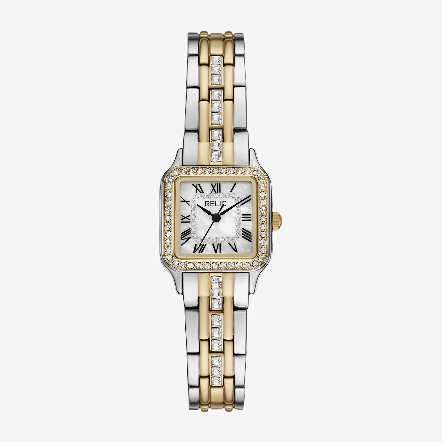 Relic By Fossil Queens Court Womens Two Tone Bracelet Watch Zr12682