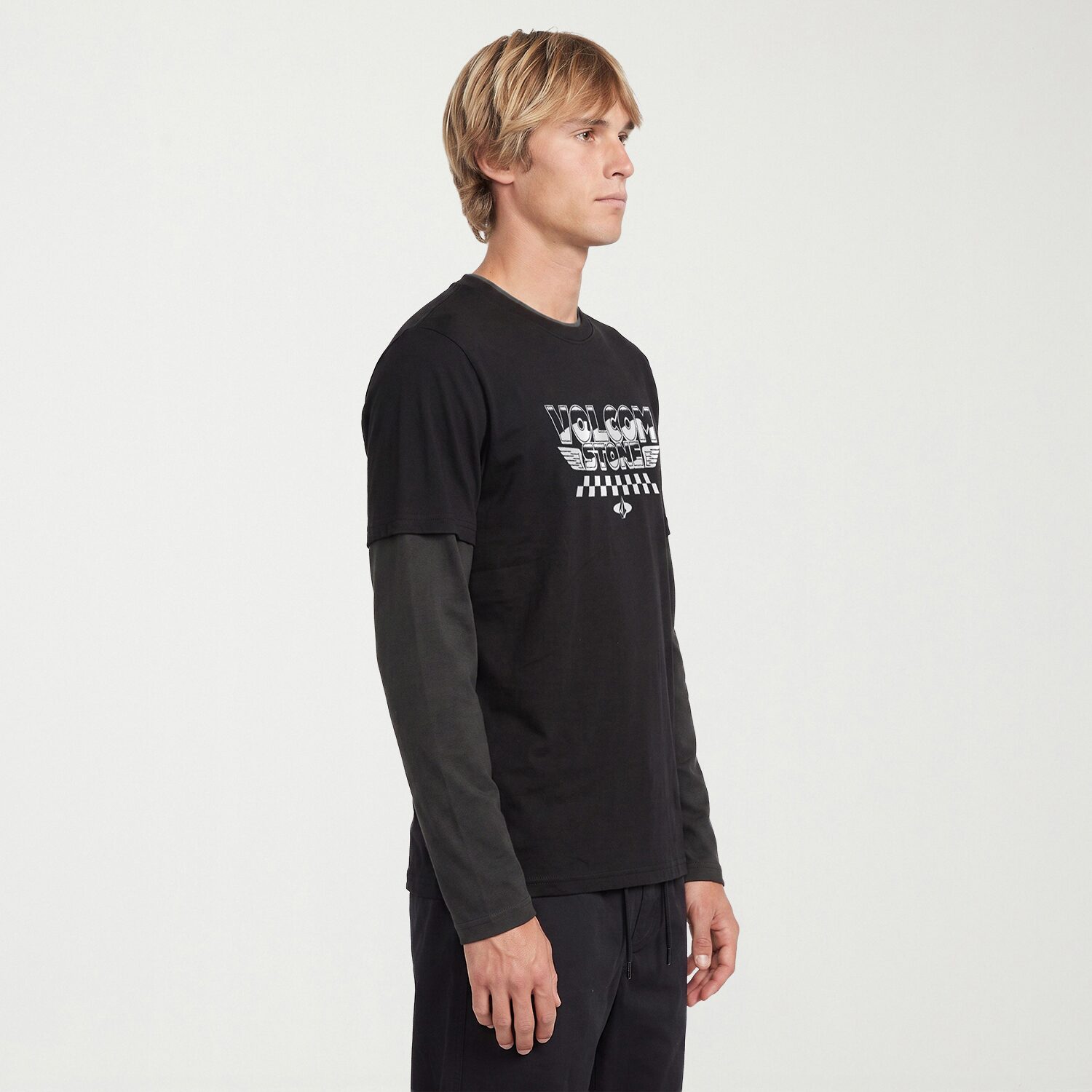 VOLCOM Mens Hooded Long Sleeve T-Shirt