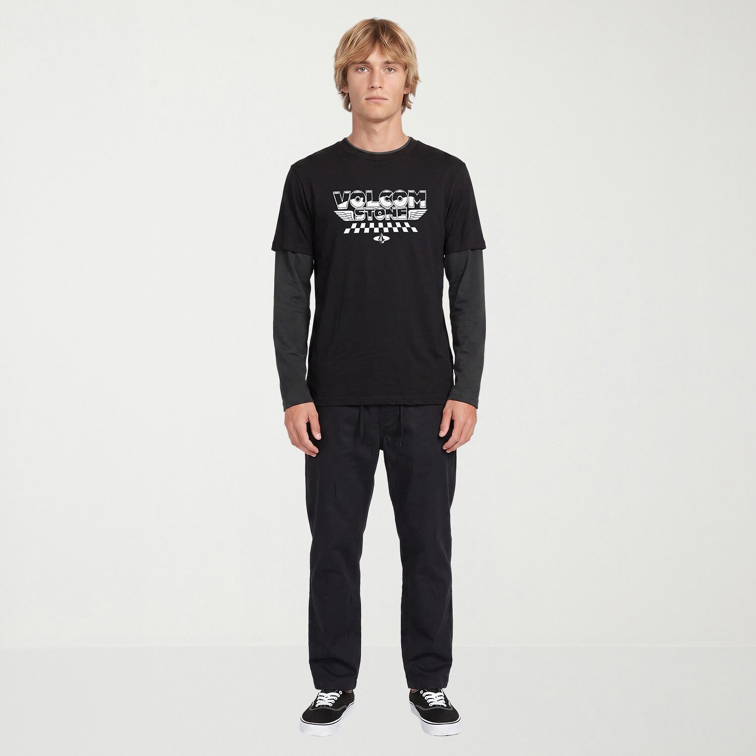 VOLCOM Mens Hooded Long Sleeve T-Shirt