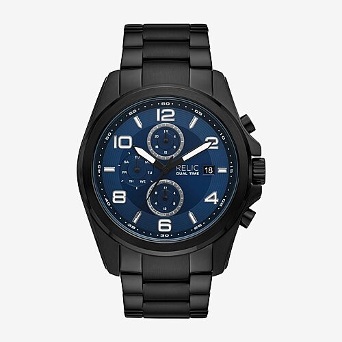 Relic By Fossil Daley Mens Gray Stainless Steel Bracelet Watch Zr16057