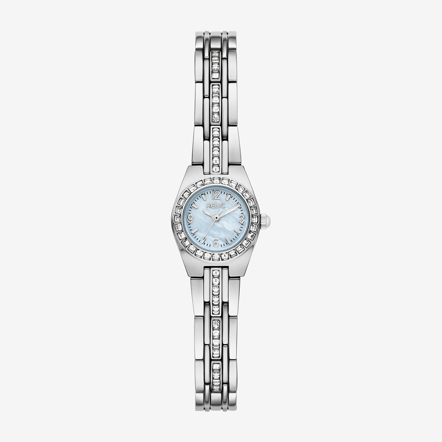 Relic By Fossil Queen'S Court Mini Womens Silver Tone Bracelet Watch Zr12681