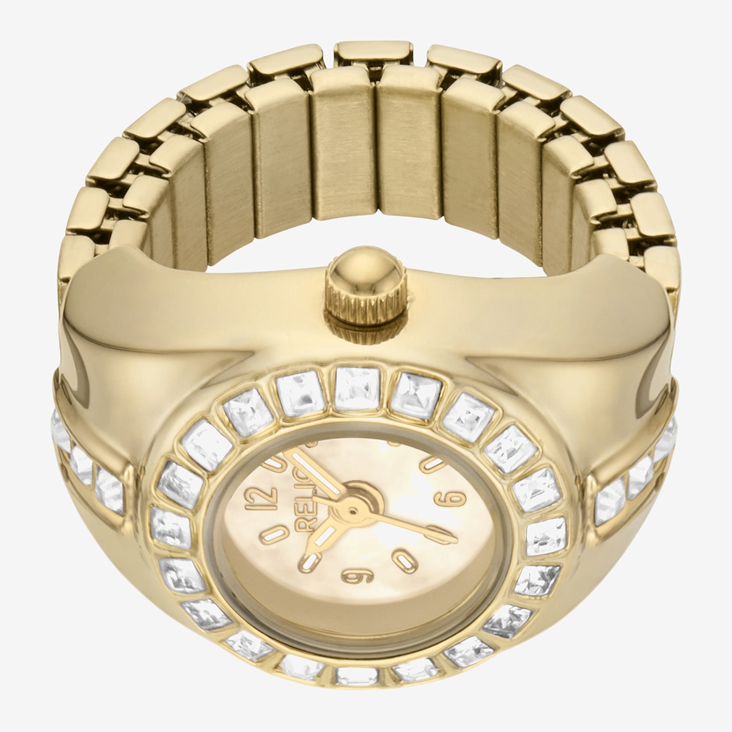 Relic By Fossil Queens Court Womens Gold Tone Bracelet Watch Zr34687