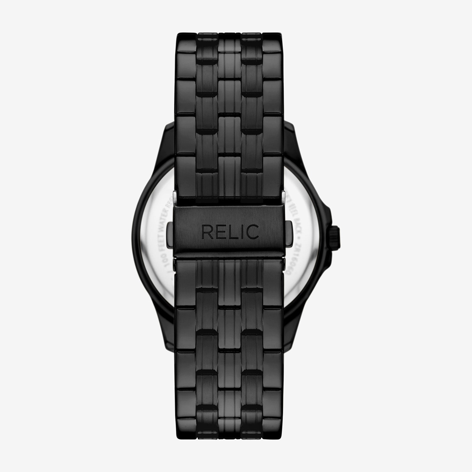 Relic By Fossil Liam Mens Black Bracelet Watch Zr16062