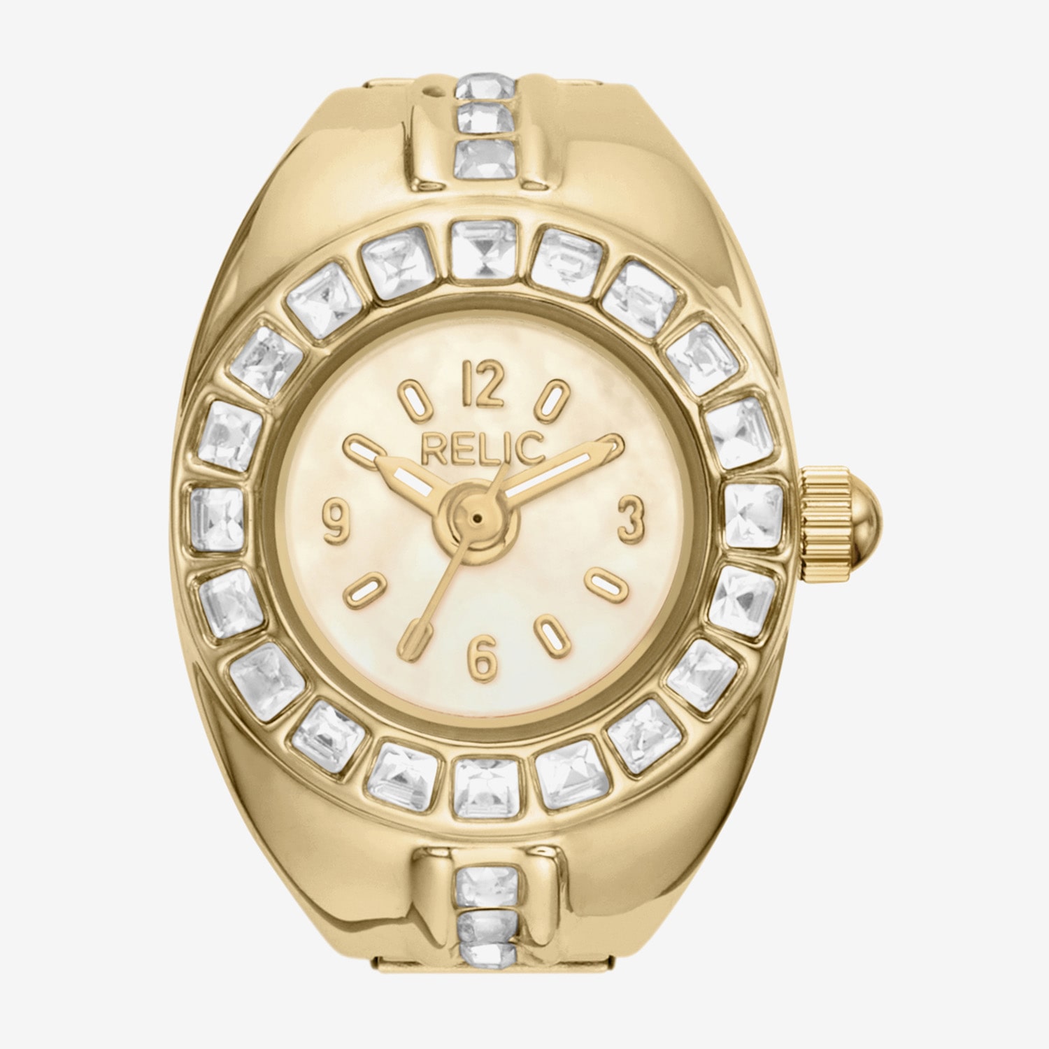Relic By Fossil Queens Court Womens Gold Tone Bracelet Watch Zr34687