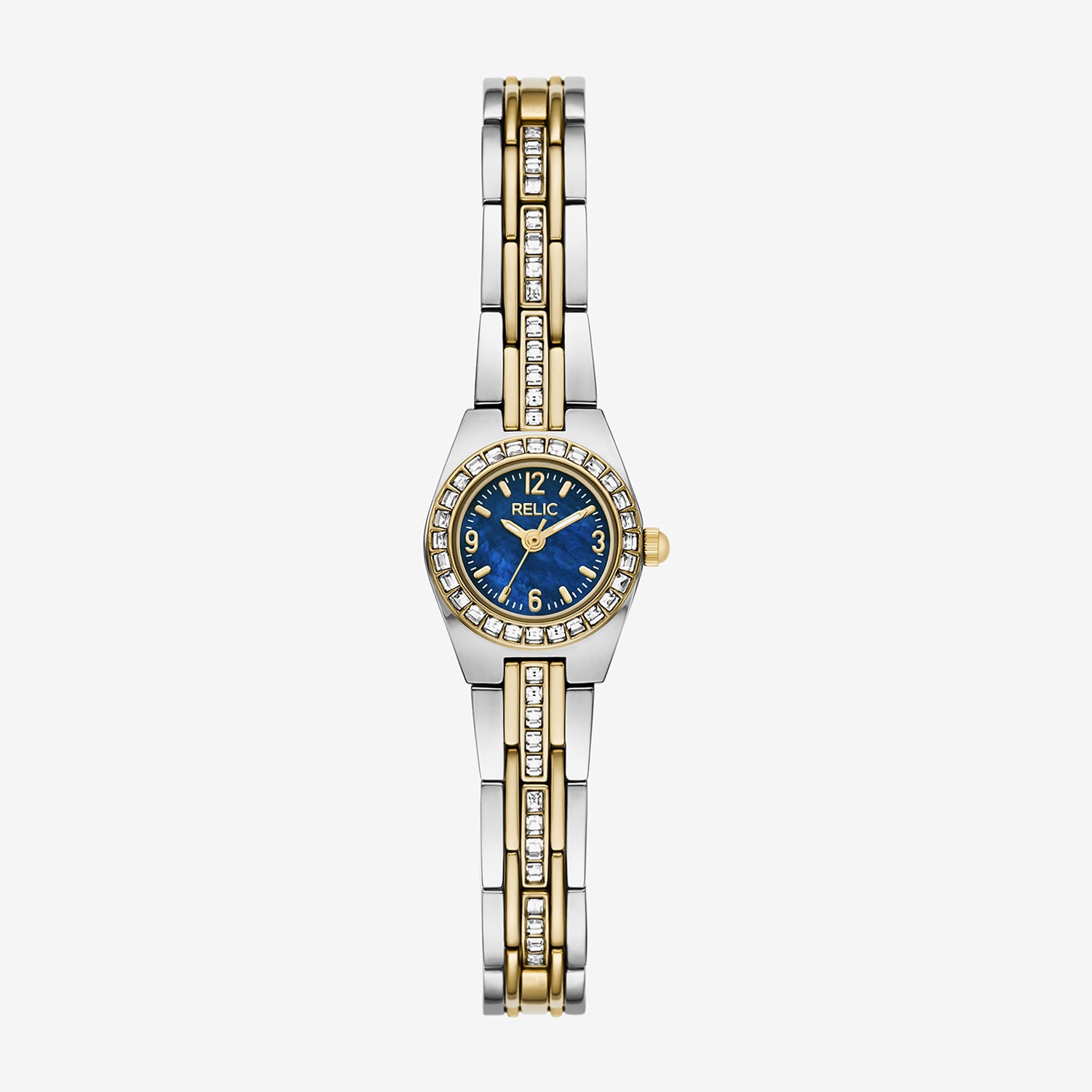 Relic By Fossil Queen'S Court Mini Womens Two Tone Bracelet Watch Zr12678