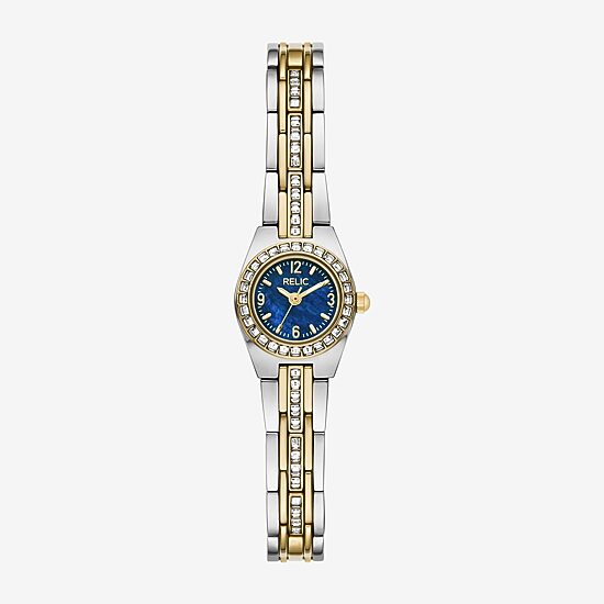 Relic By Fossil Queen'S Court Mini Womens Two Tone Bracelet Watch Zr12678