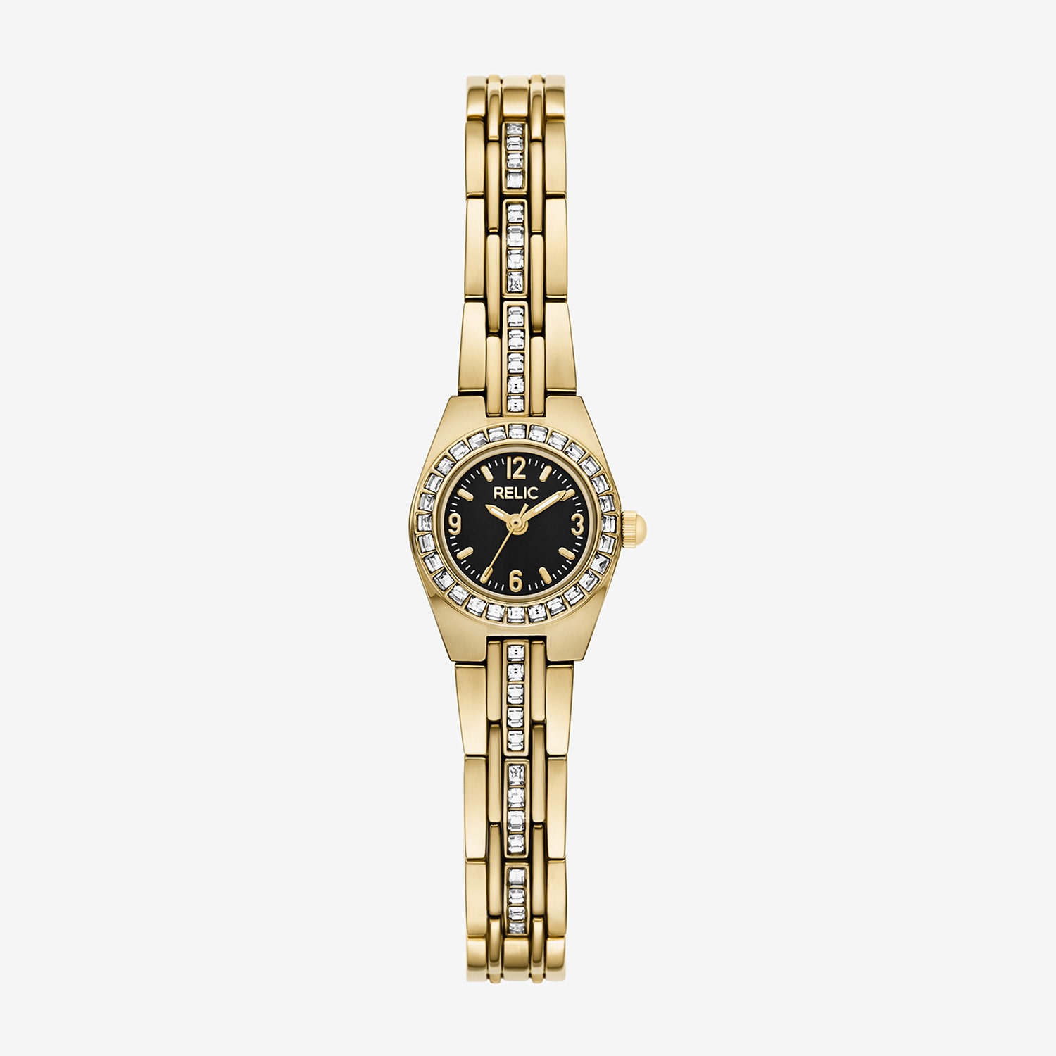 Relic By Fossil Queen'S Court Mini Womens Gold Tone Bracelet Watch Zr12679
