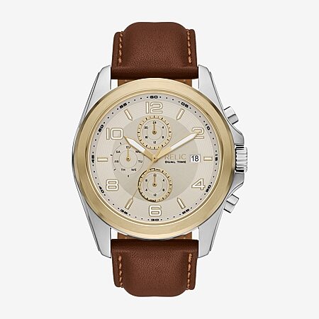 Relic By Fossil Mens Black Strap Watch Zr16028 - JCPenney
