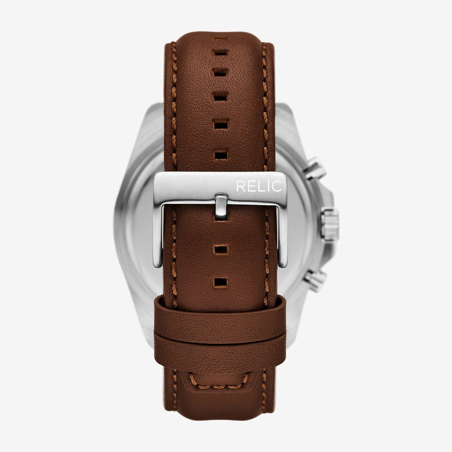 Relic By Fossil Daley Mens Brown Leather Strap Watch Zr16059