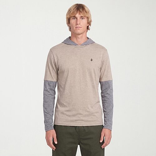 Volcom Mens Long Sleeve Hoodie In Beige