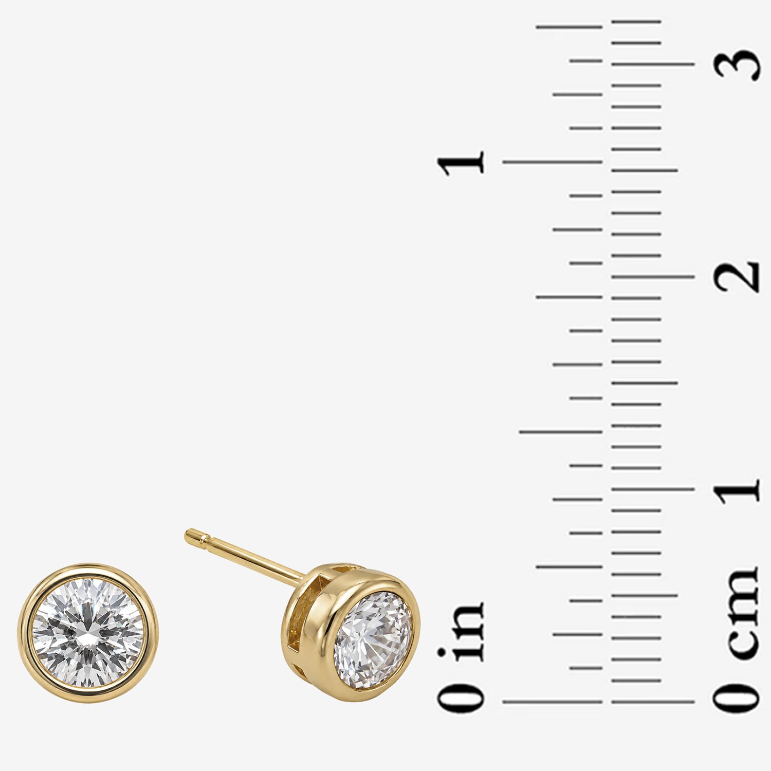 Sparkle Allure Sparkle Allure Womens Simulated Cubic Zirconia 14K Gold Over Brass Round 2 Pair Earring Set