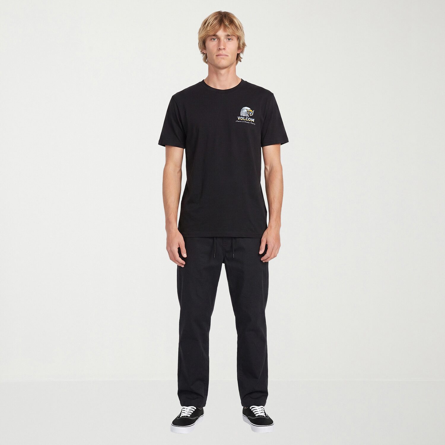 VOLCOM Mens Crew Neck Long Sleeve Regular Fit Graphic T-Shirt