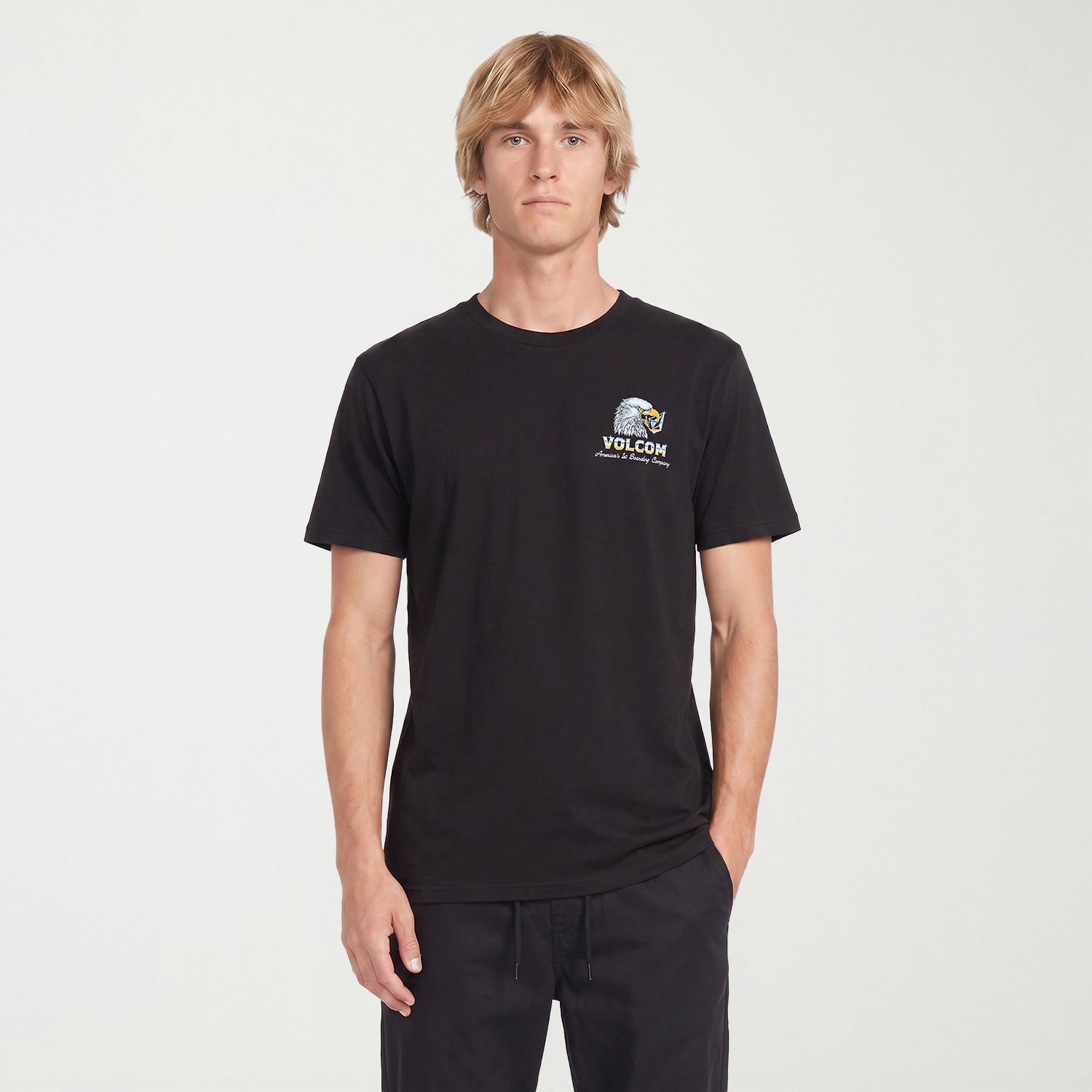VOLCOM Mens Crew Neck Long Sleeve Regular Fit Graphic T-Shirt