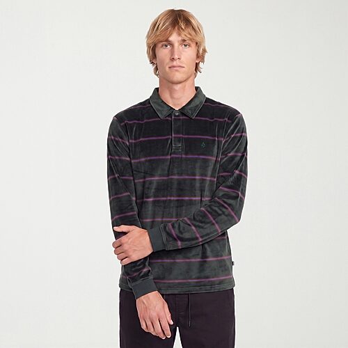 Volcom Mens Regular Fit Long Sleeve Polo Shirt In Green