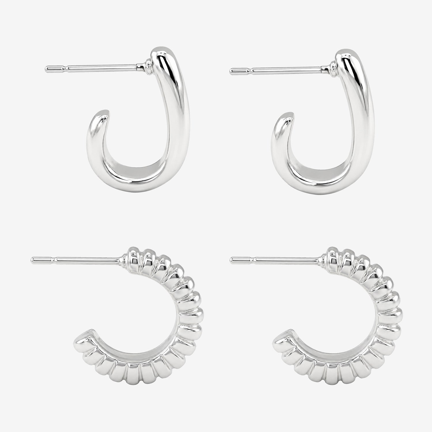 Sparkle Allure Sparkle Allure Womens 2 Pair Earring Set