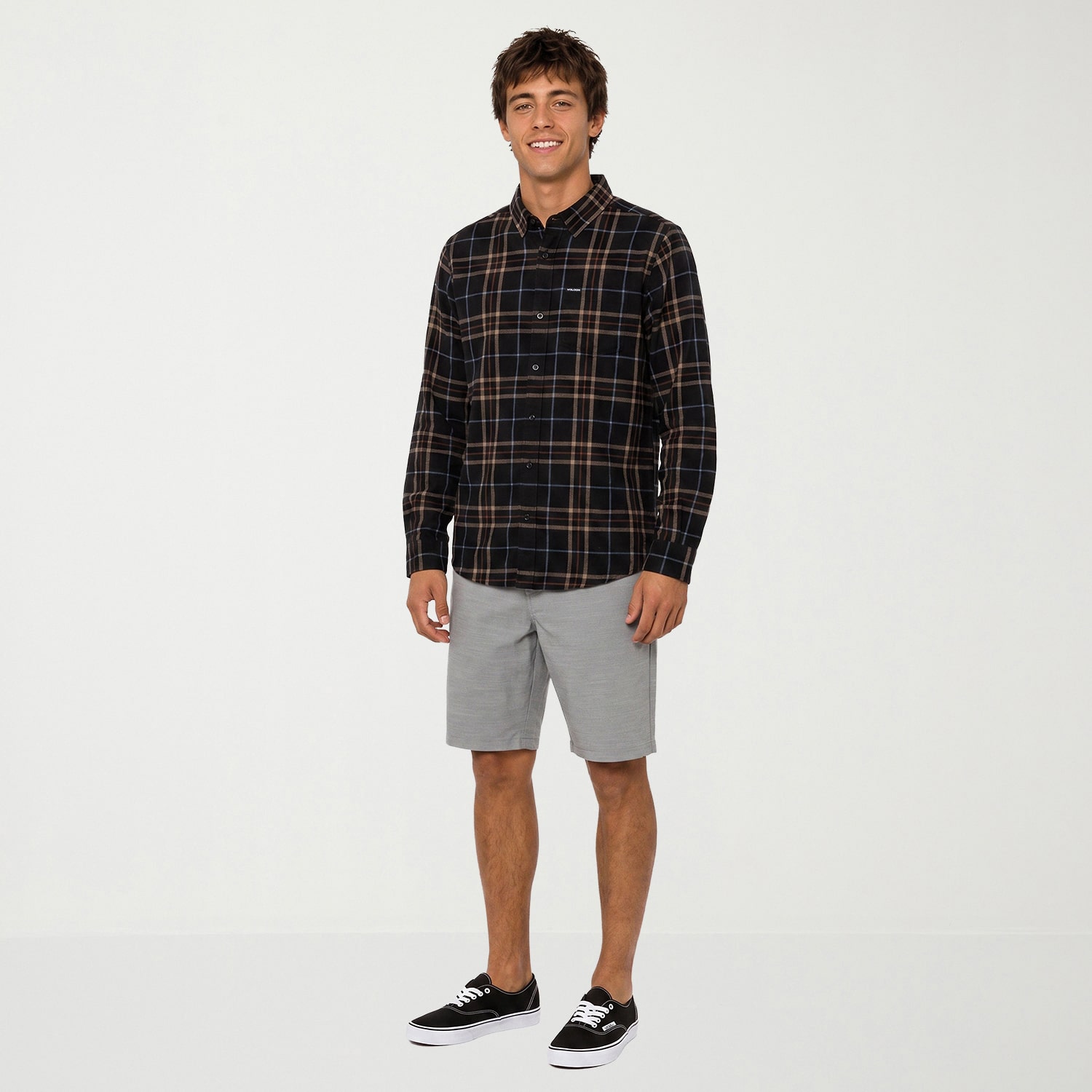 VOLCOM Mens Long Sleeve Regular Fit Flannel Shirt