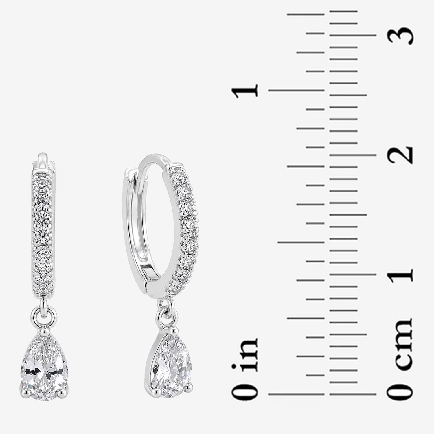 Sparkle Allure Sparkle Allure Womens Simulated Cubic Zirconia Pear 2 Pair Earring Set