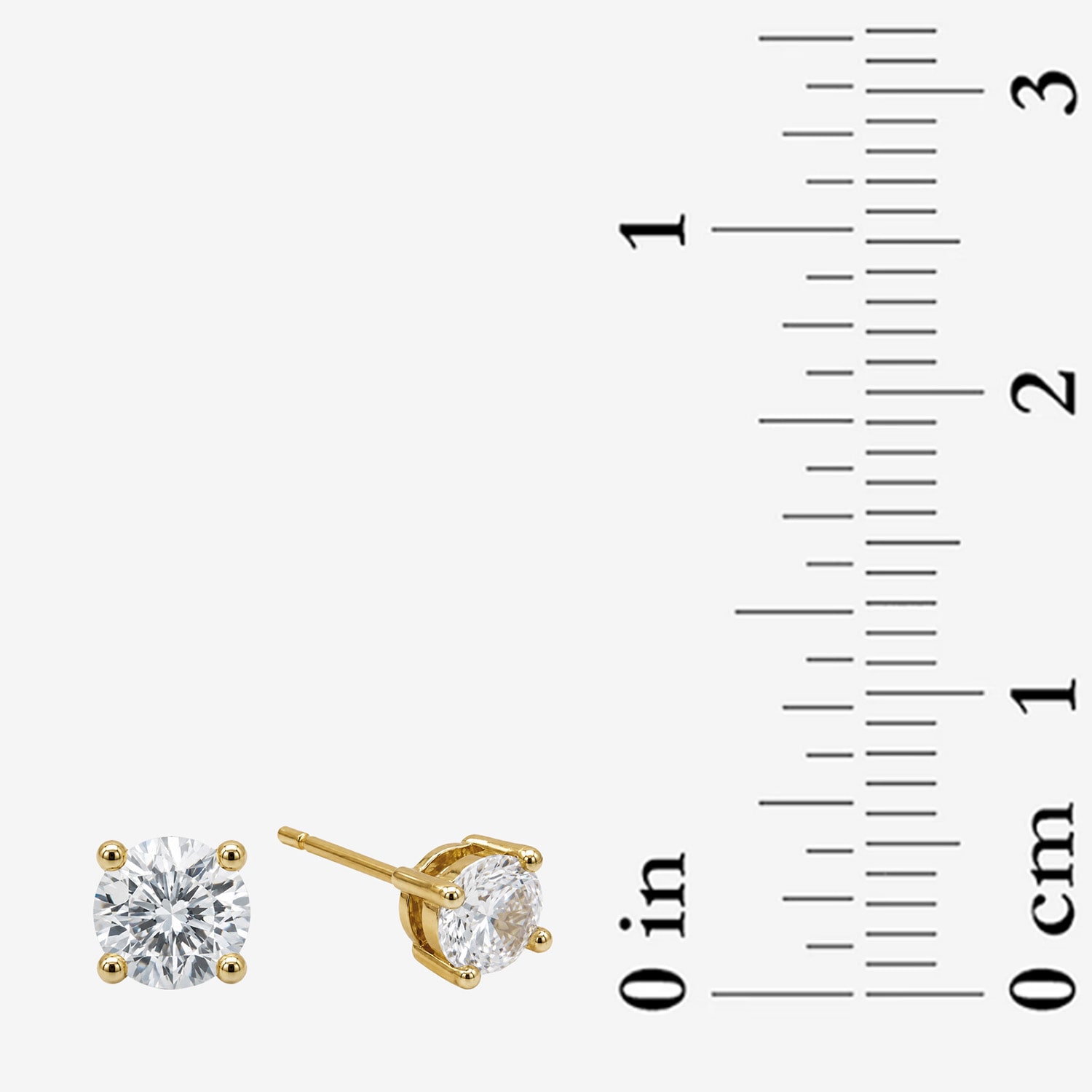 Sparkle Allure Sparkle Allure Womens Simulated Cubic Zirconia 14K Gold Over Brass Round 2 Pair Earring Set
