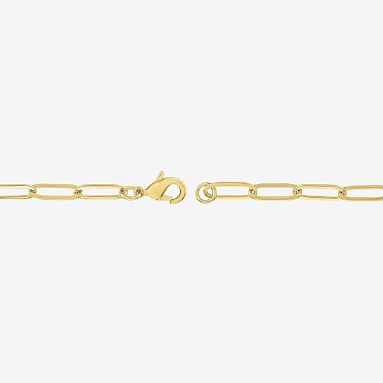 Yes, Please! Womens Lab Created White Sapphire 14K Gold Over Brass Cross 18 Inch Pendant Necklace